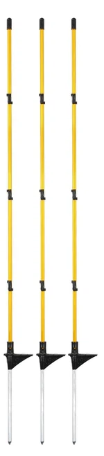 Trefjaglerþrep-Í póstum fyrir færanlega girðingu: Léttur stuðningur fyrir sveigjanlegar girðingar